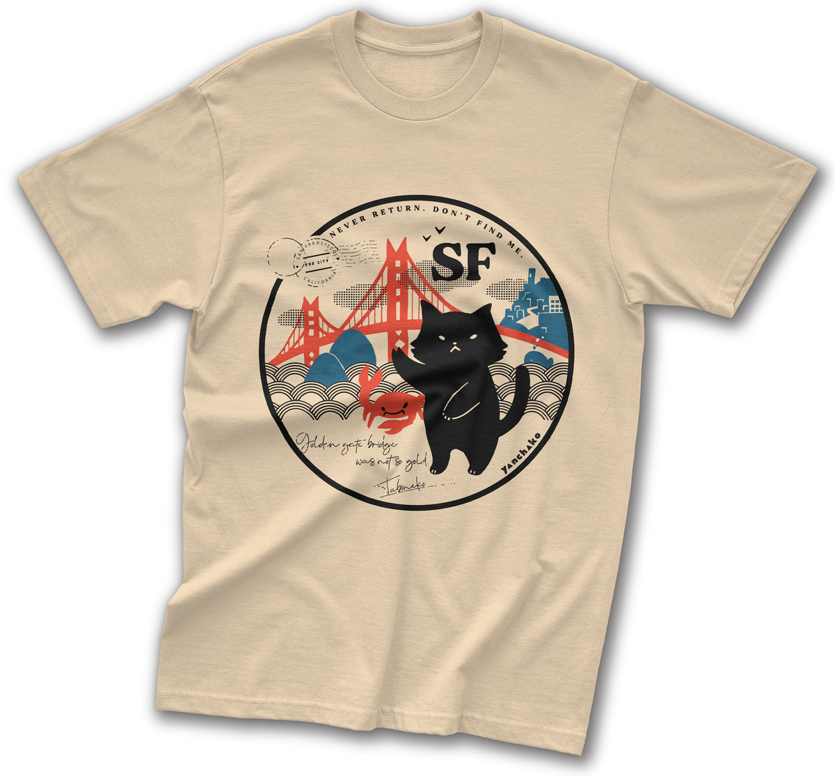 90skate globalghetto チシャ猫　グローバルゲットーTシャツ SF/ Crabby Cat T-shirt – Yanchako