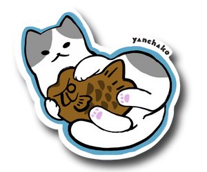 Taiyaki Cat Tuxedo Vinyl Sticker