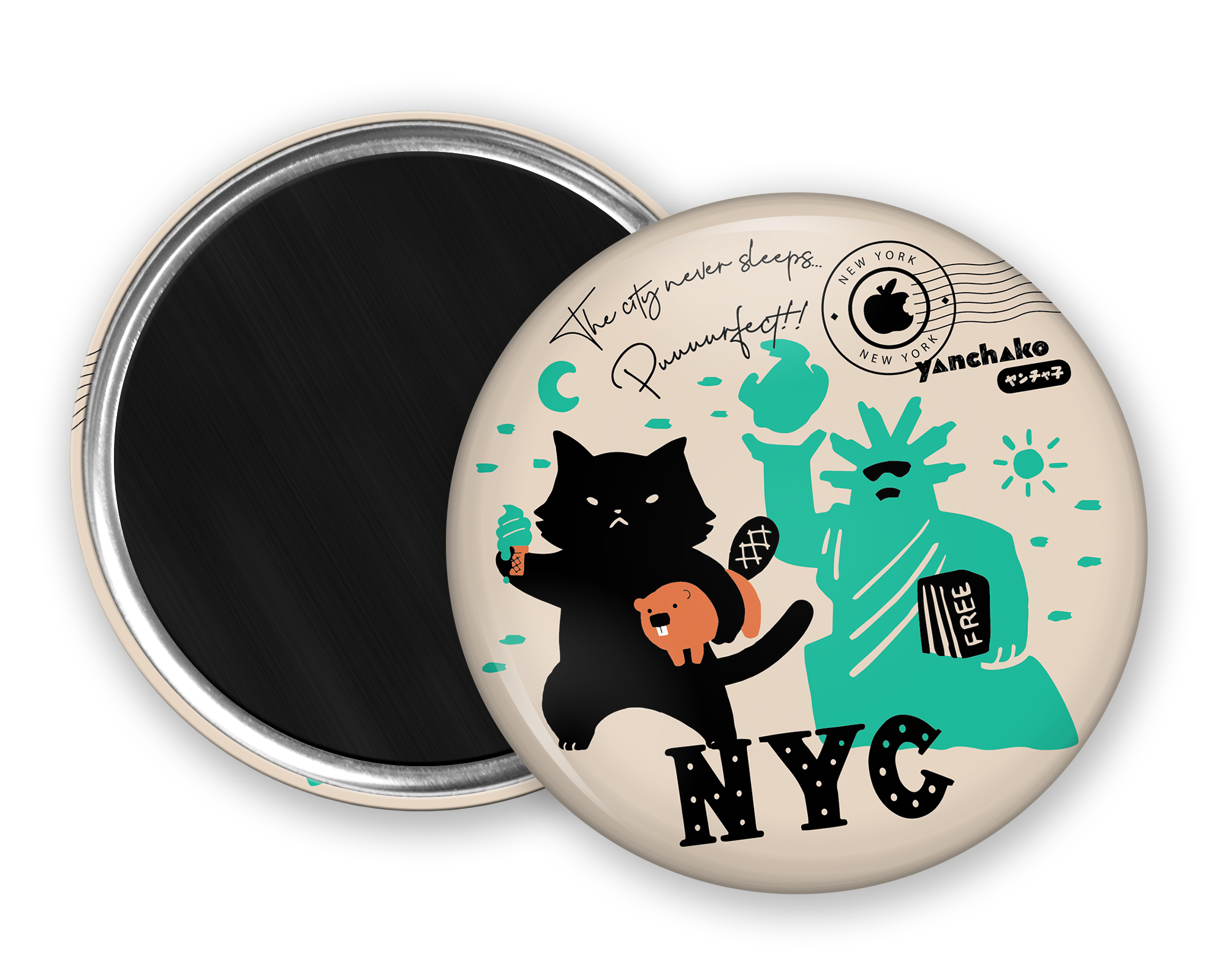 NYC/ Crabby Cat Magnet