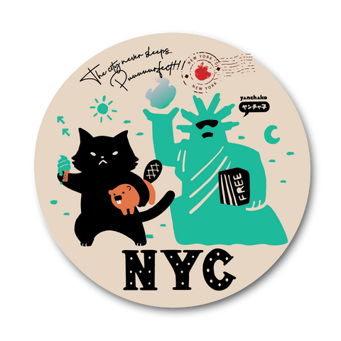 NYC/ Crabby Cat Vinyl Sticker