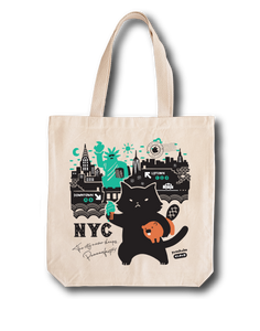 NYC/ Crabby Cat Tote Bag