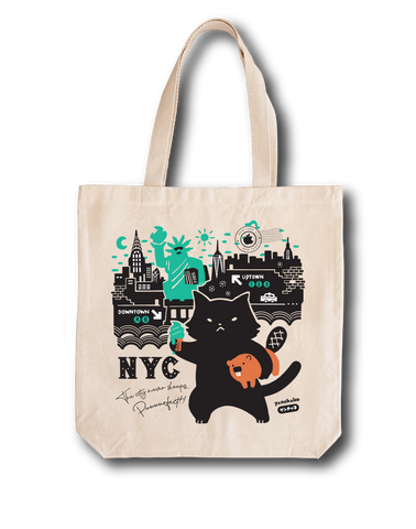 NYC/ Crabby Cat Tote Bag