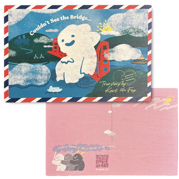 SF/ Karl the Fog Wood Postcard