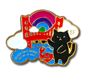 SF/ Crabby Cat Enamel Pin