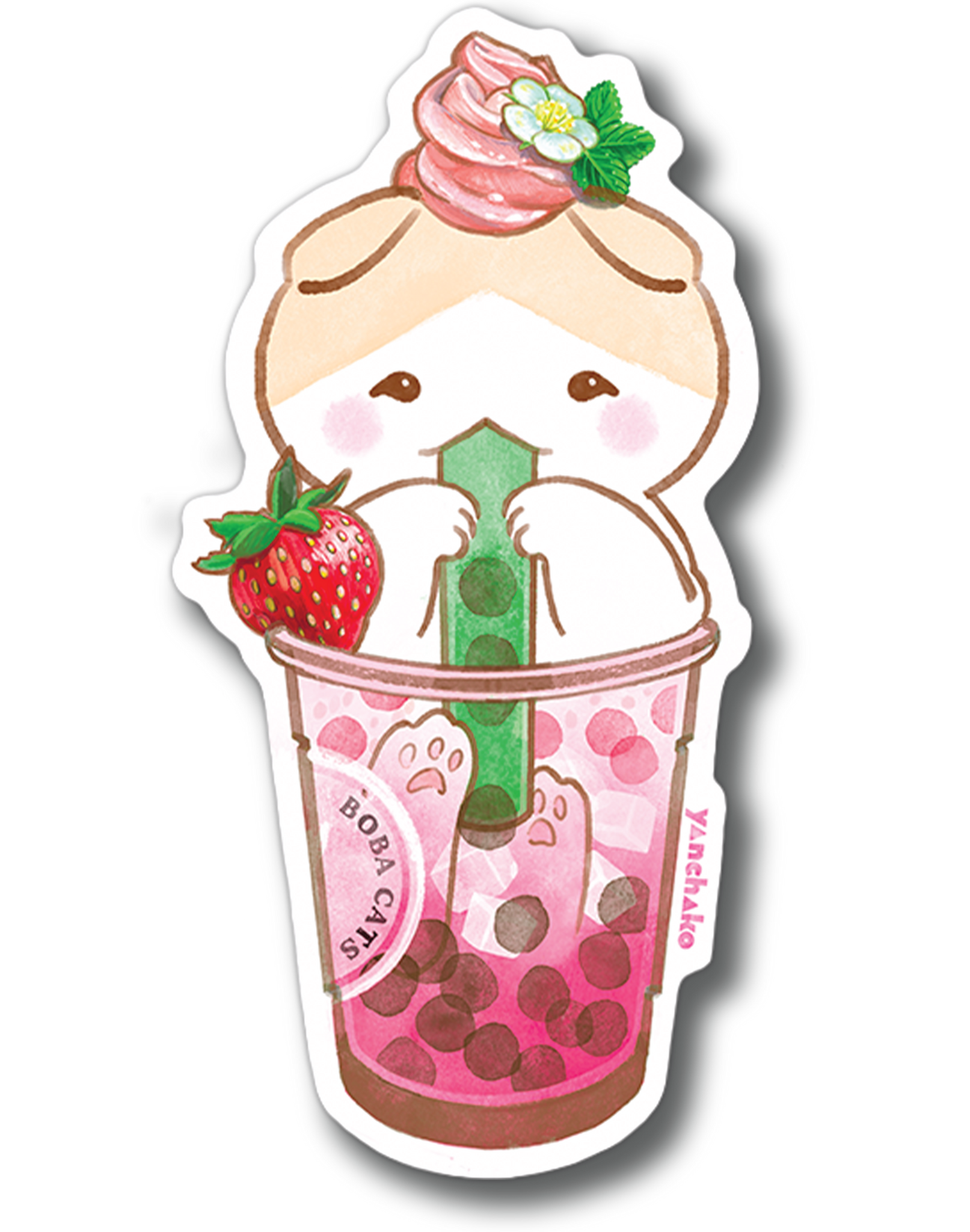 Strawberry Crush Vinyl Sticker