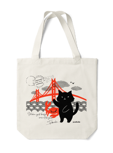 SF/ Crabby Cat Tote Bag