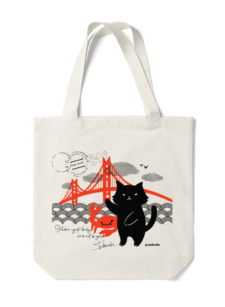 SF/ Crabby Cat Tote Bag