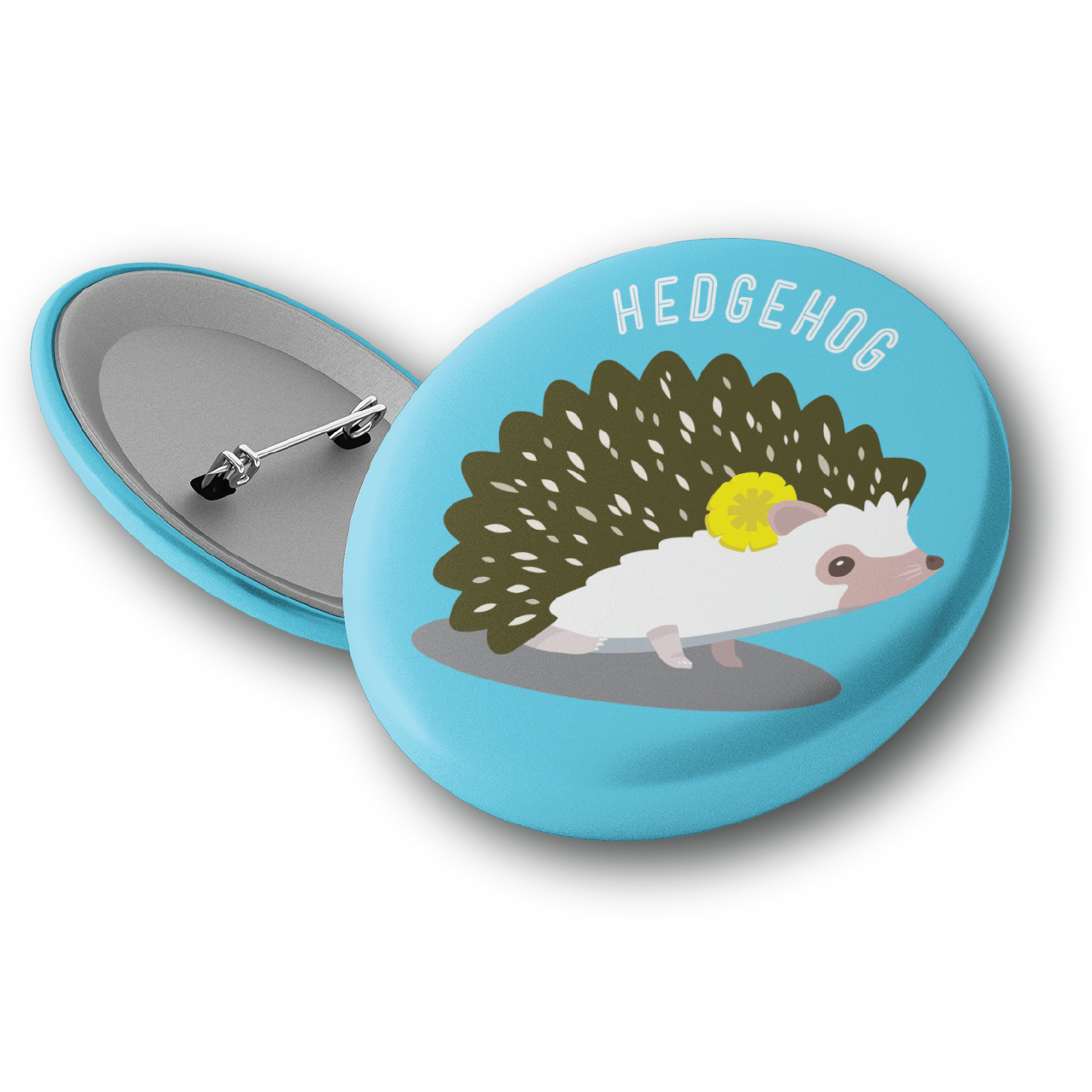 Hedgehog Button Pin