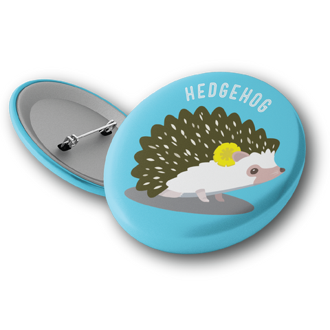 Hedgehog Button Pin