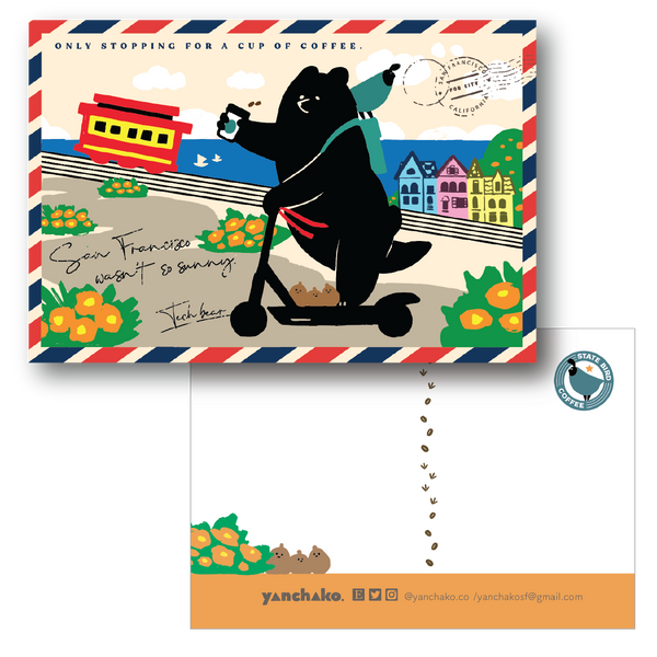 SF/ Tech Bear Postcard