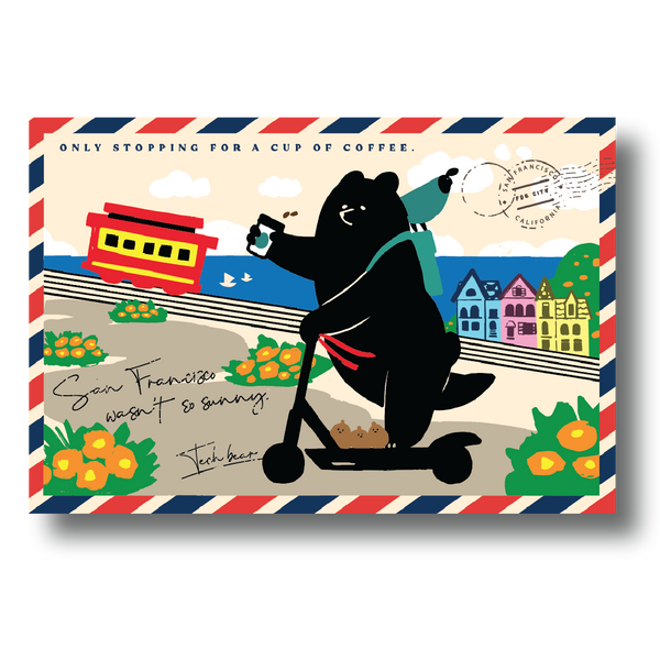 SF/ Tech Bear Postcard