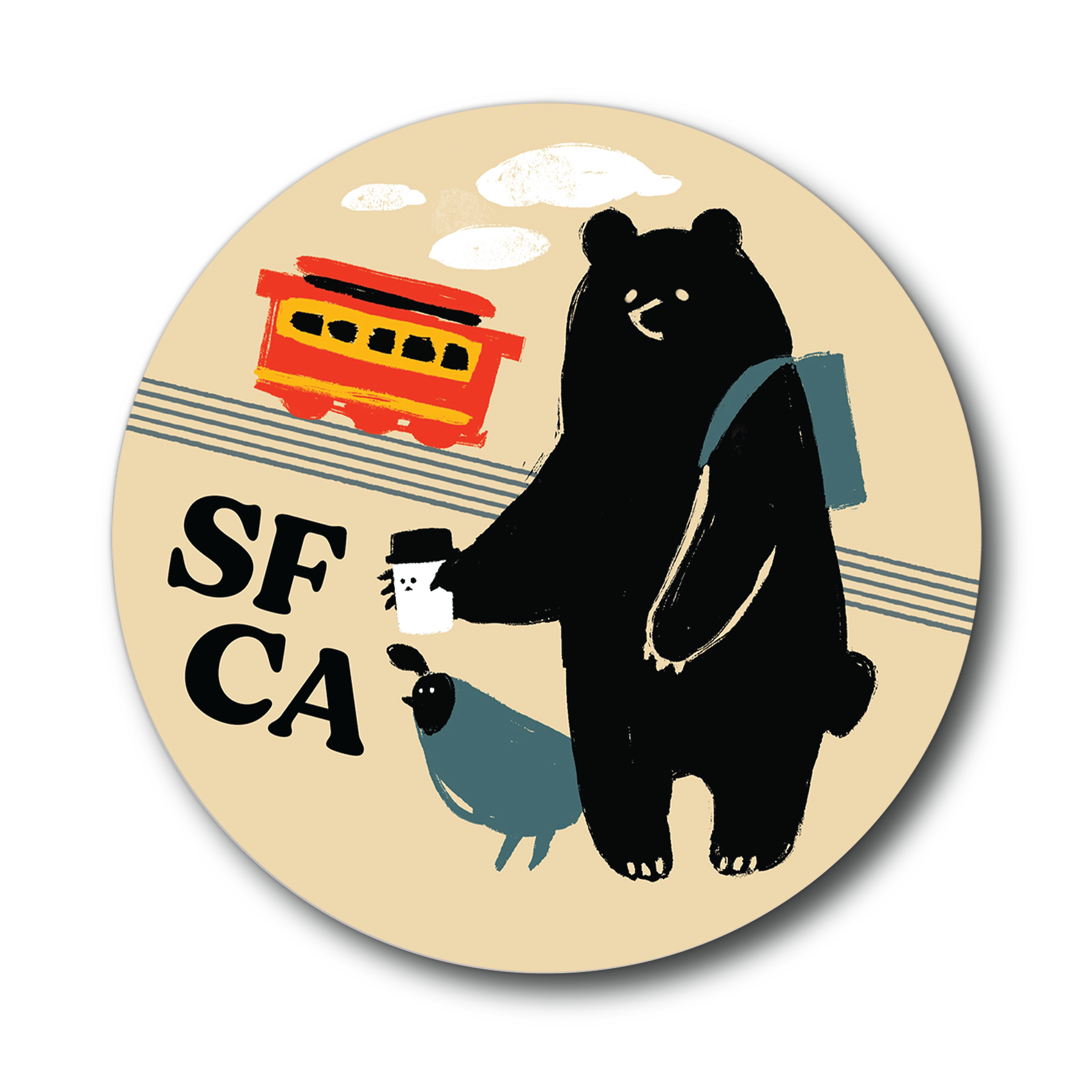 SF/ Tech Bear Vinyl Sticker