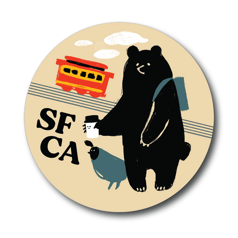 SF/ Tech Bear Vinyl Sticker