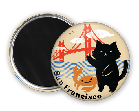 SF/ Crabby Cat Magnet