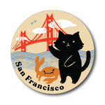 SF/ Crabby Cat Vinyl Sticker