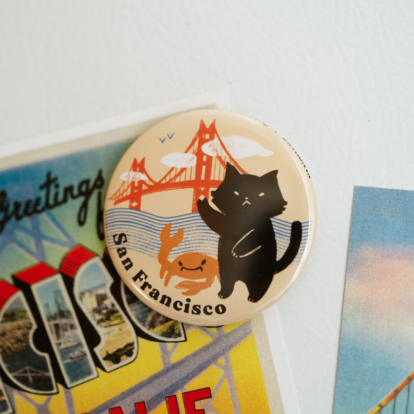 SF/ Crabby Cat Magnet