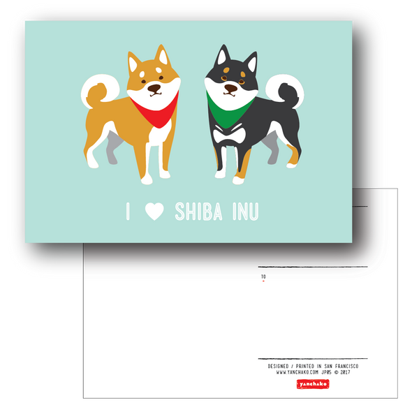 Shiba Dog Postcard