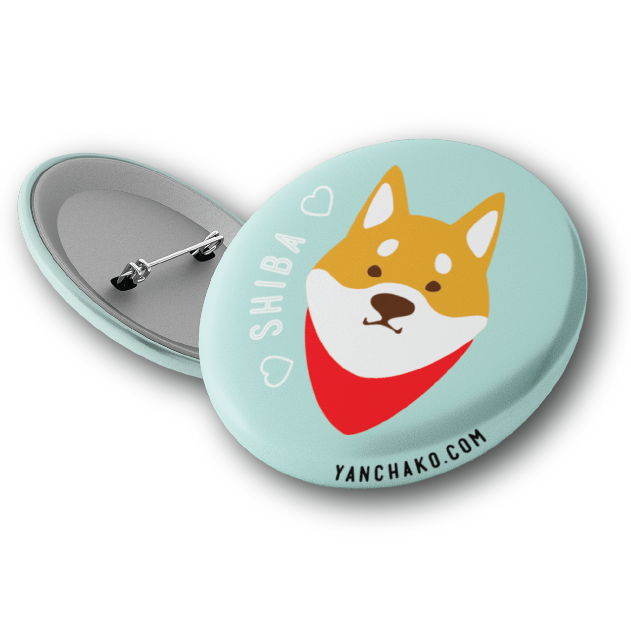 Shiba Button Pin