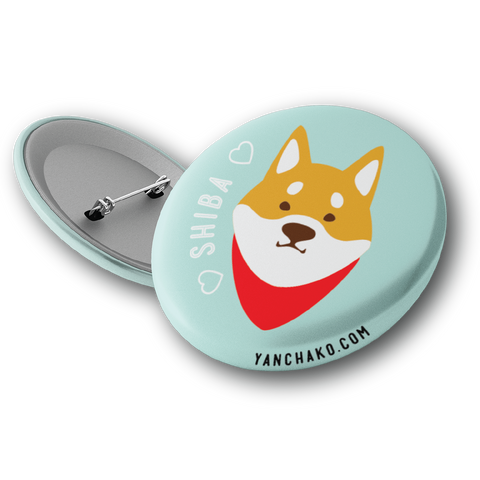 Shiba Button Pin