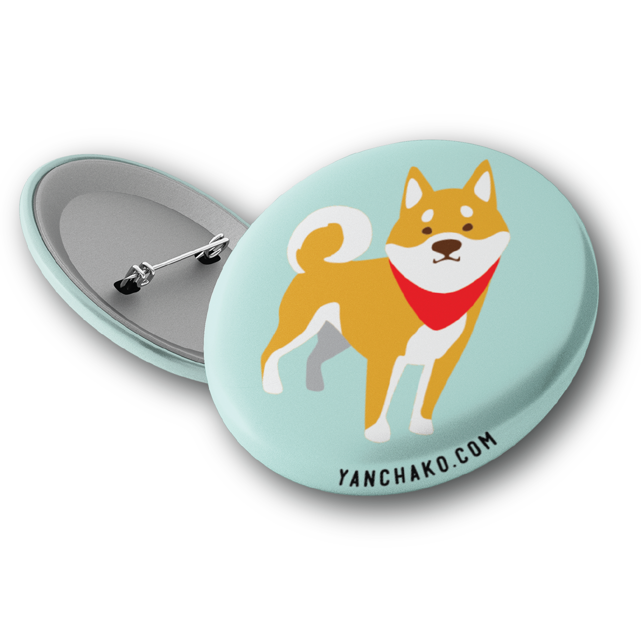 Shiba Button Pin