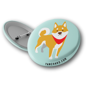 Shiba Button Pin