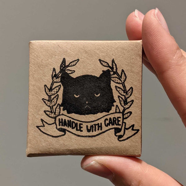 Handle With Care Rubber Stamp